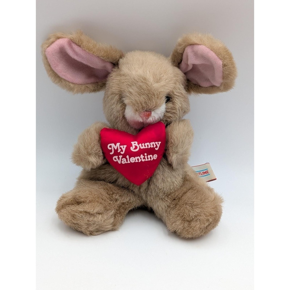 Heartline My‎ Bunny Valentine Rabbit Plush Bunny Heart 11 Inch 1987 Stuffed